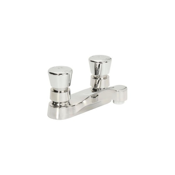 T&S B-0831-02VR Lavatory Metering Faucet, Deck Mount, 4" Centerset, 0.5 GPM, Push Buttons